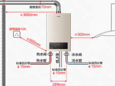 天然气热水器安装图